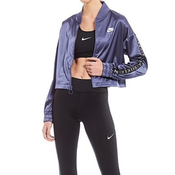 nike satin track jacket